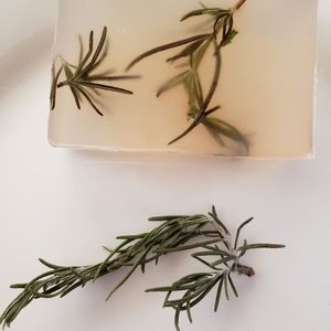Homemade rosemary soap